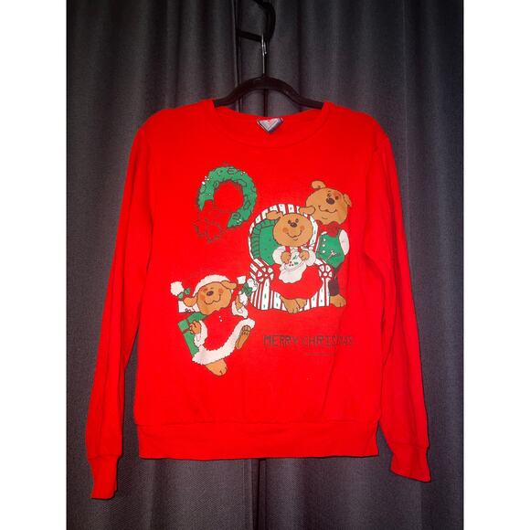 Ugly Christmas Sweater Xmas Sweatshirt Crewneck Size Small Vintage - Picture 1 of 3